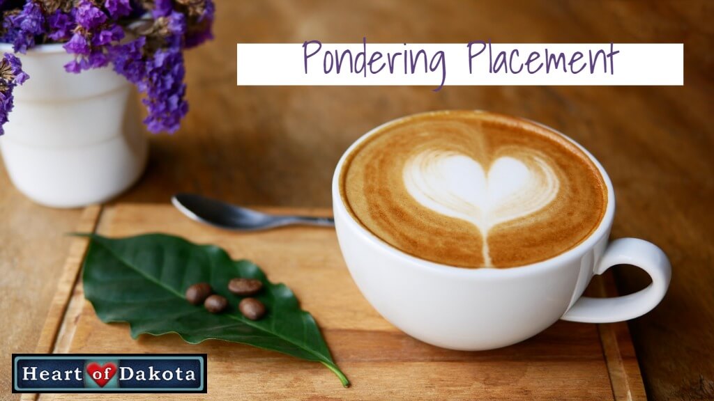 Heart of Dakota - Pondering Placement