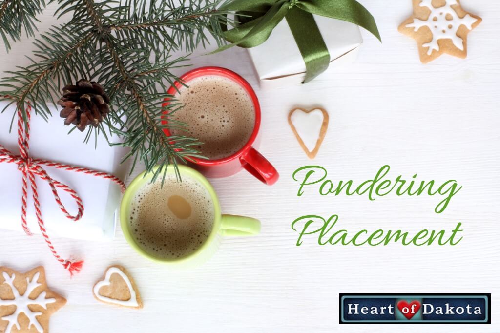 Heart of Dakota - Pondering Placement