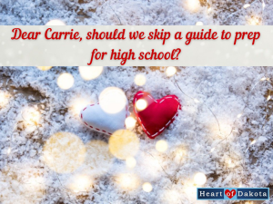 Heart of Dakota - Dear Carrie - Looking ahead to high school, should my son skip a guide now?