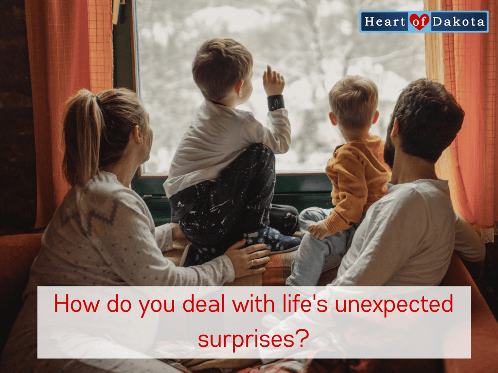 Heart of Dakota - Teaching Tip - How do you deal with life's unexpected surprises?